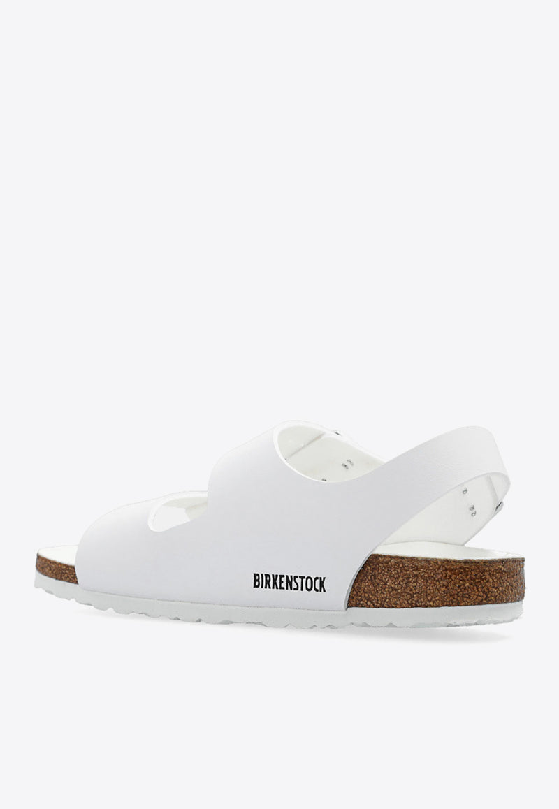 BirkenstockMilano Slingback Flat Leather Sandals1025011 0-WHITEWhite
