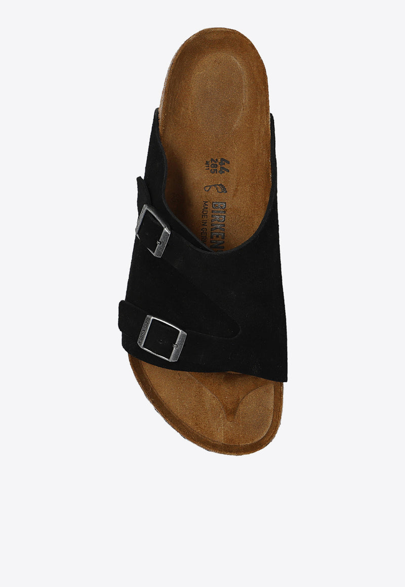 BirkenstockZurich Double-Strap Leather Slides1025045 0-BLACKBlack