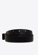 Moschino Logo Lettering Leather Belt Black 2227 A8007 8001-555