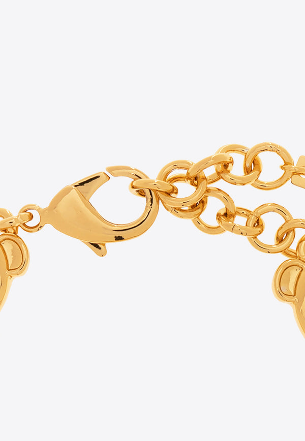 Moschino Teddy Bear Chain Bracelet Gold 22271 A9102 8401-606