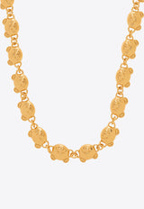 Moschino Teddy Bear Chain-Link Necklace Gold 22271 A9125 8442-606
