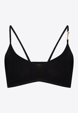 Jacquemus Pralu Knit Bra Top 231KN502 2060-990 Black