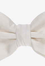 Emporio Armani Classic Silk Bow Tie White 340031 CC197-00010