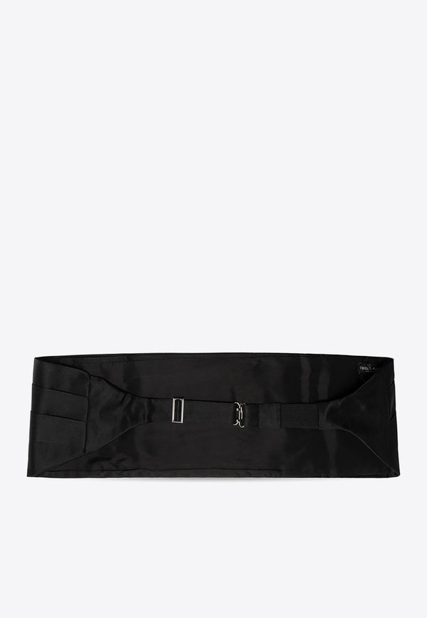 Emporio Armani Silk Cummerbund Tuxedo Belt Black 340032 CC197-00020