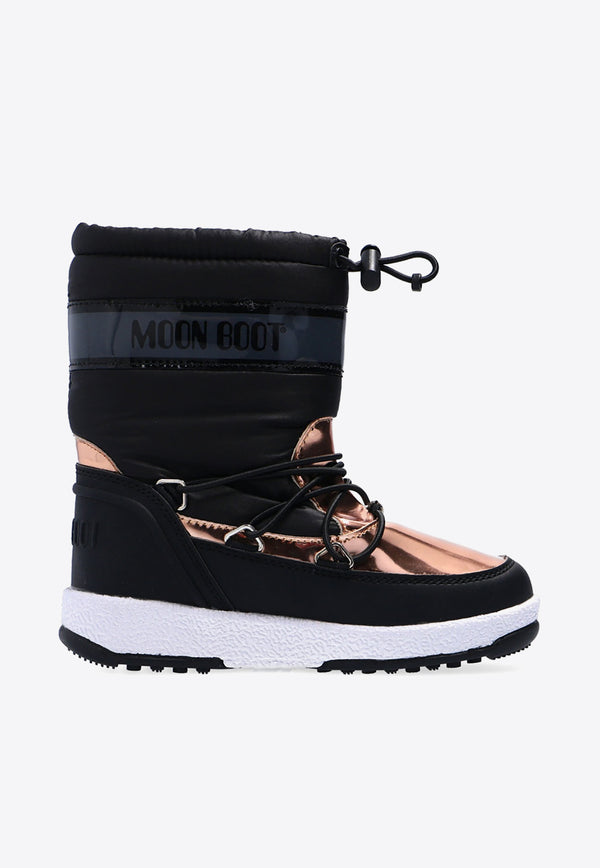 Moon Boot Kids Boys Metallic Snow Boots Black 340517 00-001