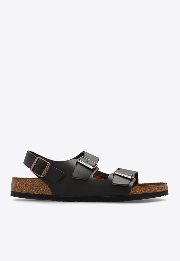 BirkenstockMilano Slingback Leather Flat Sandals34101 0-DARK BROWNBlack