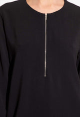 Stella McCartney Long-Sleeved Zip T-shirt Black 341360 SCA06-1000