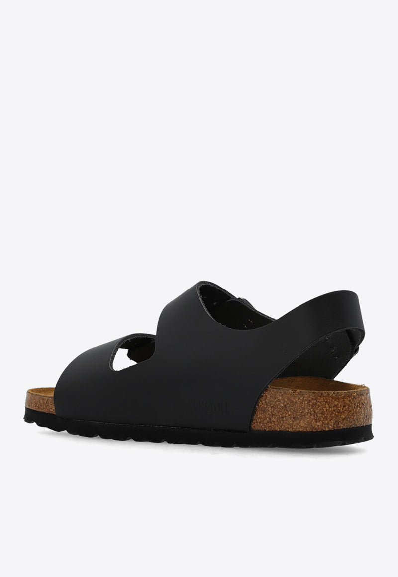 BirkenstockMilano Slingback Leather Flat Sandals34193 0-BLACKBlack