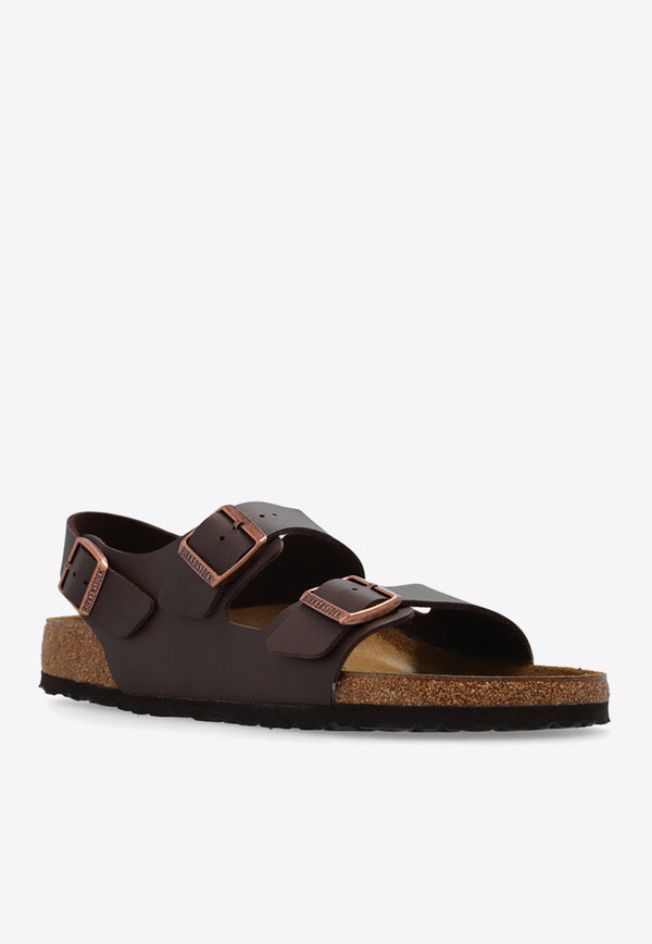 BirkenstockMilano Slingback Leather Flat Sandals34701 0-DARK BROWNDark Brown