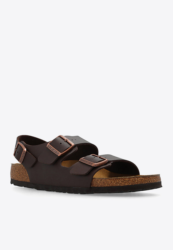 BirkenstockMilano Slingback Leather Flat Sandals34703 0-DARK BROWNDark Brown