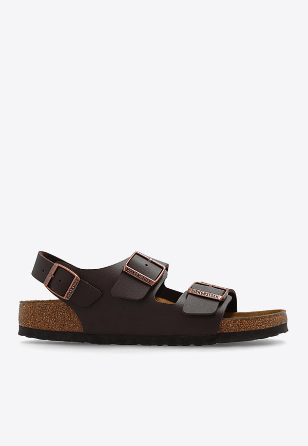 BirkenstockMilano Slingback Leather Flat Sandals34703 0-DARK BROWNDark Brown