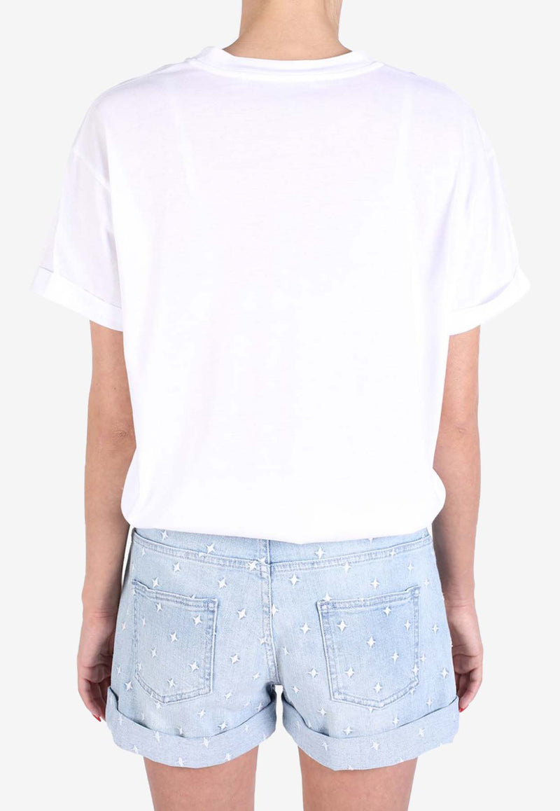 Stella McCartney Mini Star Print T-shirt White 457142 SIW20-9000