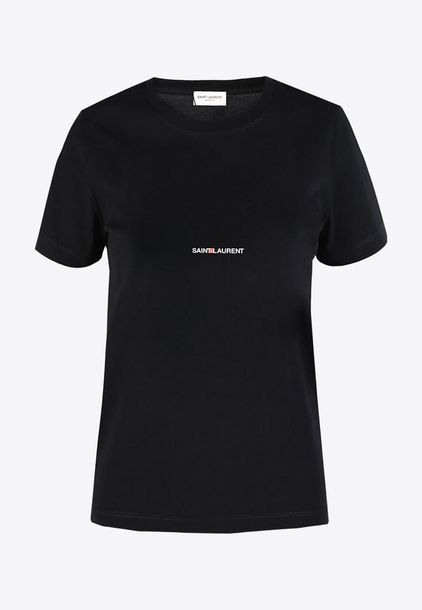Saint Laurent Rive Gauche Logo T-shirt Black 460876 YB2DQ-1000