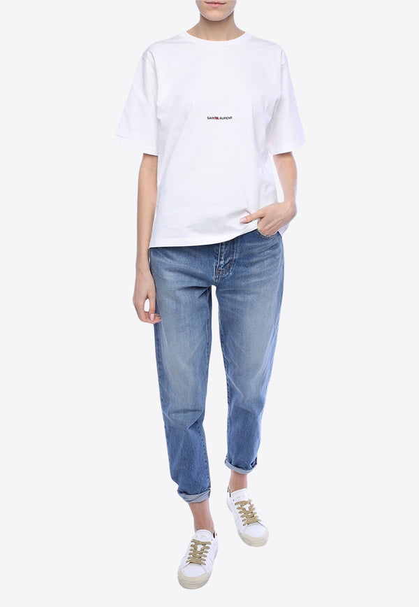 Saint Laurent Rive Gauche Logo T-shirt White 460876 YB2DQ-9000