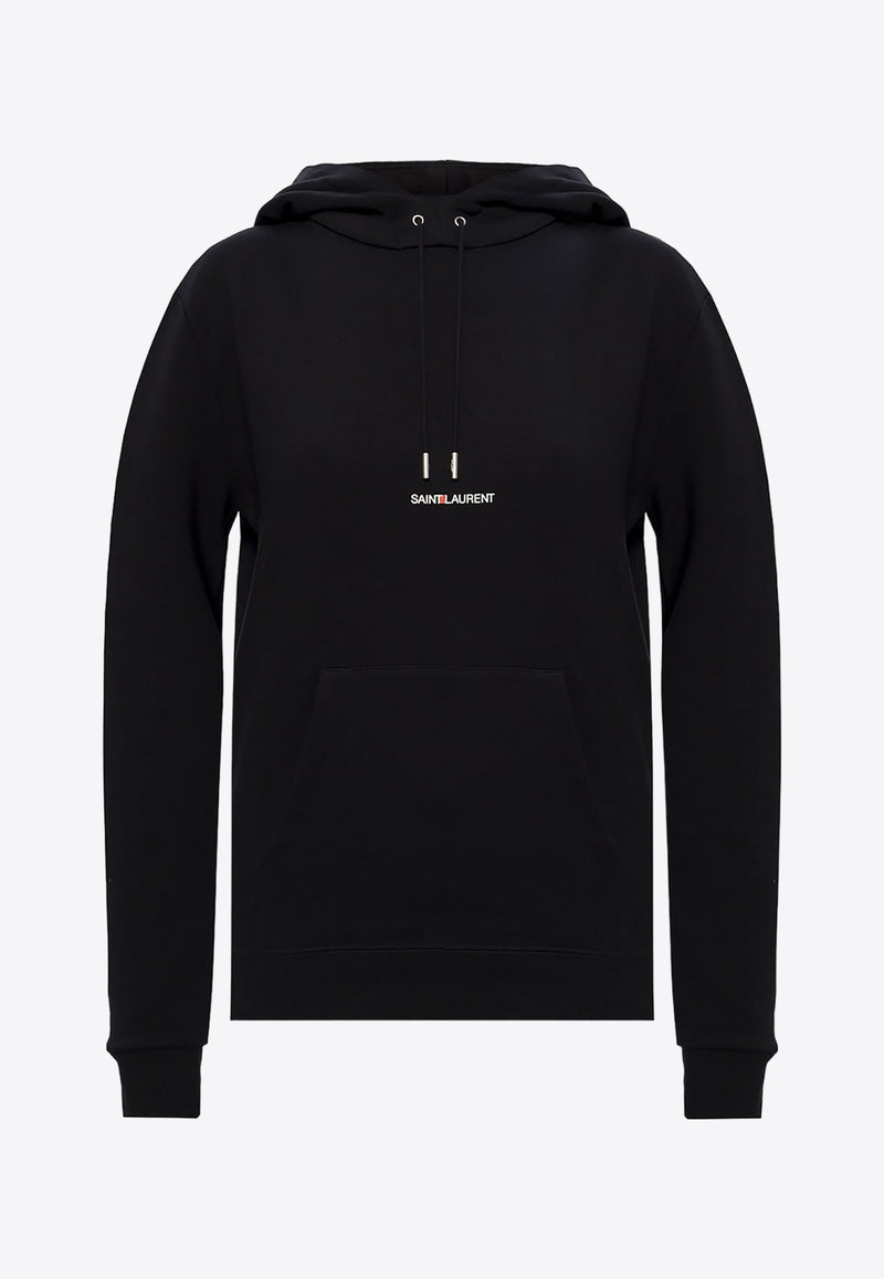 Saint Laurent Rive Gauche Hooded Sweatshirt Black 464343 YB2EZ-1035