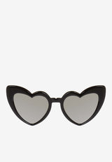 Saint Laurent New Wave Loulou Heart-Shaped Sunglasses Gray 471894 Y9901 SL 181-1084