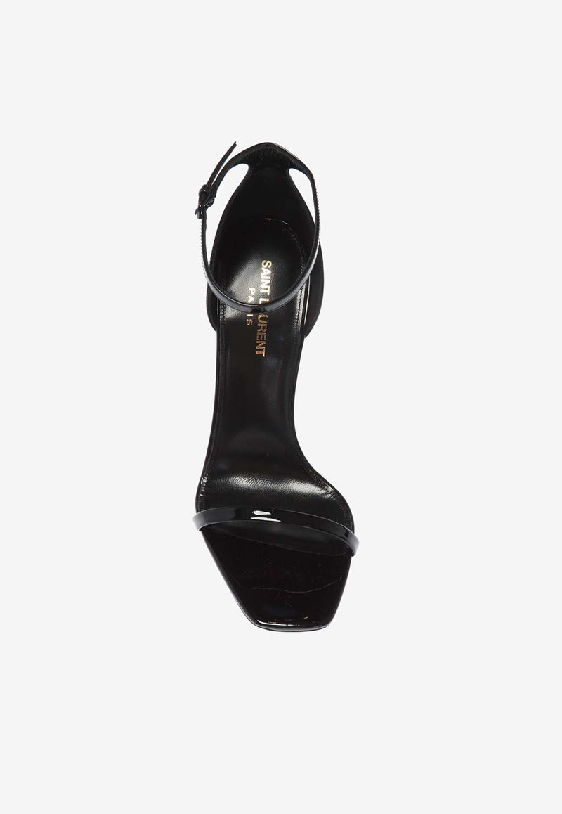 Saint Laurent Opyum 110 Patent Leather Sandals Black 557662 0NPKK-1000