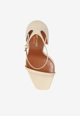 Saint Laurent Opyum 110 Calf Leather Sandals Cream 557662 2W7DD-1543