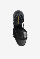 Saint Laurent Opyum 110 Nappa Leather Sandals Black 557662 AAABN-1000