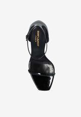 Saint Laurent Opyum 85 Patent Leather Sandals Black 557679 0NPKK-1000