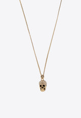 Alexander McQueen Pave Skull Brass Necklace Gold 582694 J160K-2077