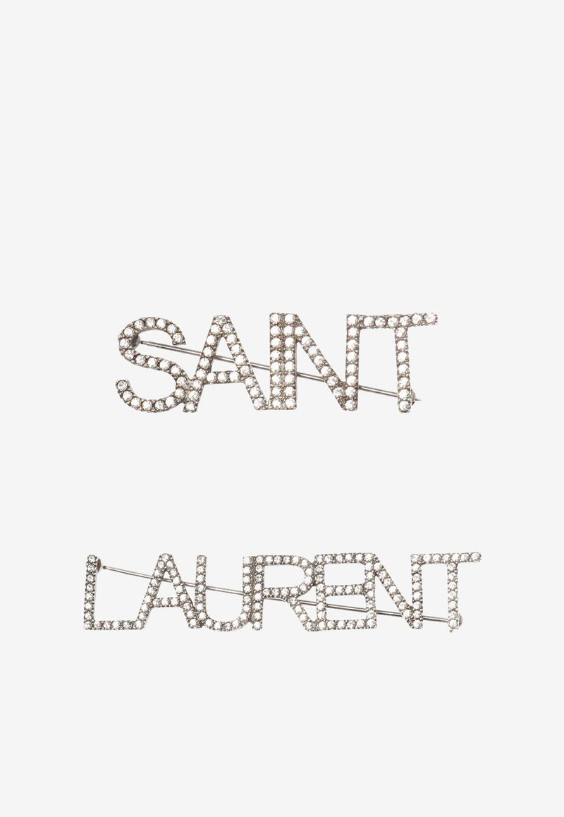 Saint Laurent Two-Piece Logo Brooch 586493 Y1526-8368