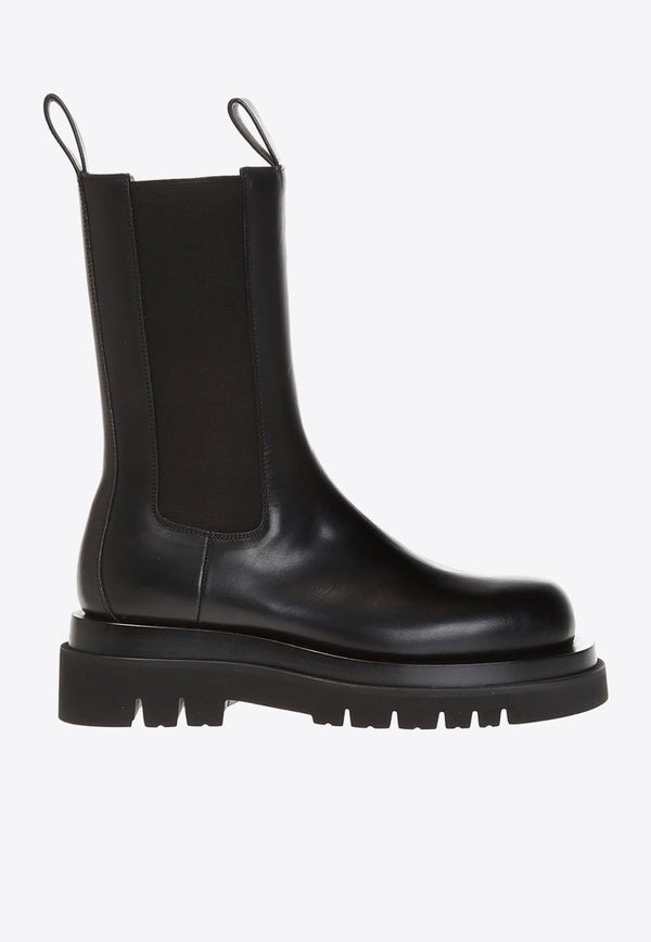 Bottega Veneta Chelsea Leather Ankle Boots Black 592045 VIFH0-1000