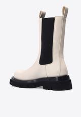Bottega Veneta Chelsea Leather Ankle Boots Sea Salt 592045 VIFH0-9031