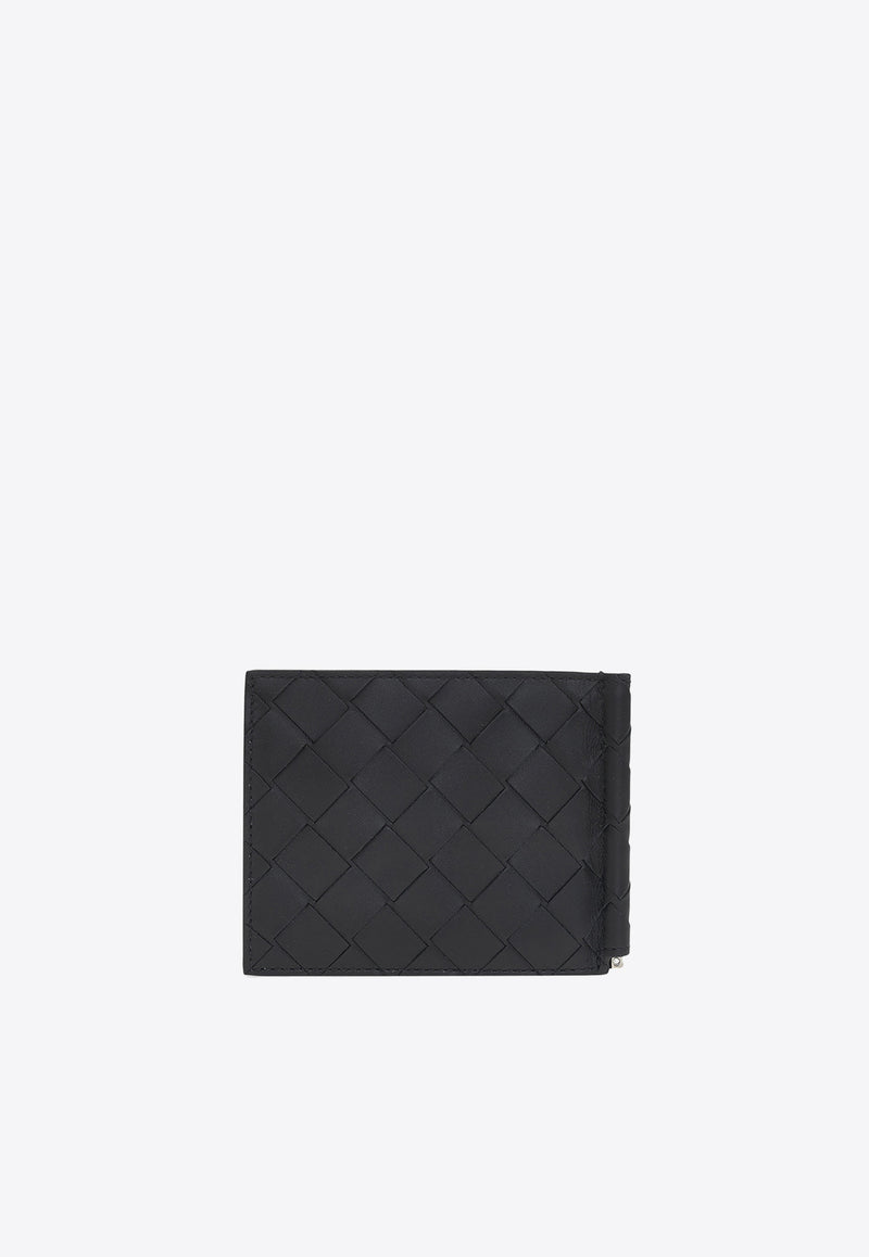 Bottega Veneta Intrecciato Bi-Fold Money Clip Black 592626 VCPQ4-8803