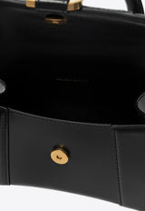 حقيبة يد هاورغلاس صغيرة من الجلد اللامع