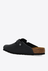 Birkenstock Boston Bs Oiled Leather Slides 59461 0-BLACK