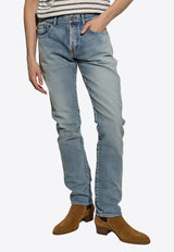 Saint Laurent Washed-Out Slim Jeans 597052 YV372-4567