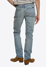Saint Laurent Washed-Out Slim Jeans 597052 YV372-4567