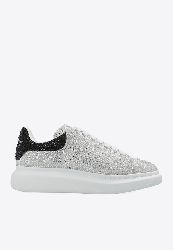 Alexander McQueen Larry Crystal Embellished Oversized Sneakers White 604223 WHCE4-9329