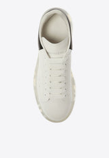 Alexander McQueen Signature Oversized Leather Sneakers White 604232 WHX98-9061