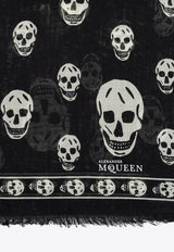 Alexander McQueen All-Over Skull Motif Scarf Black 110640 3943Q-1078