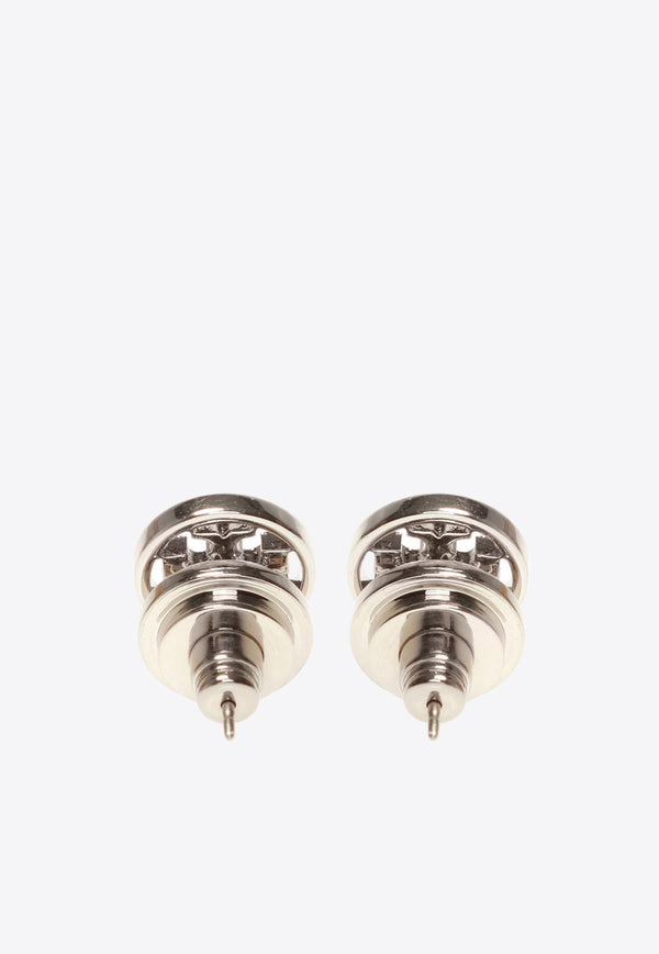 Tory Burch Miller Stud Earrings Silver 11165518 0-022