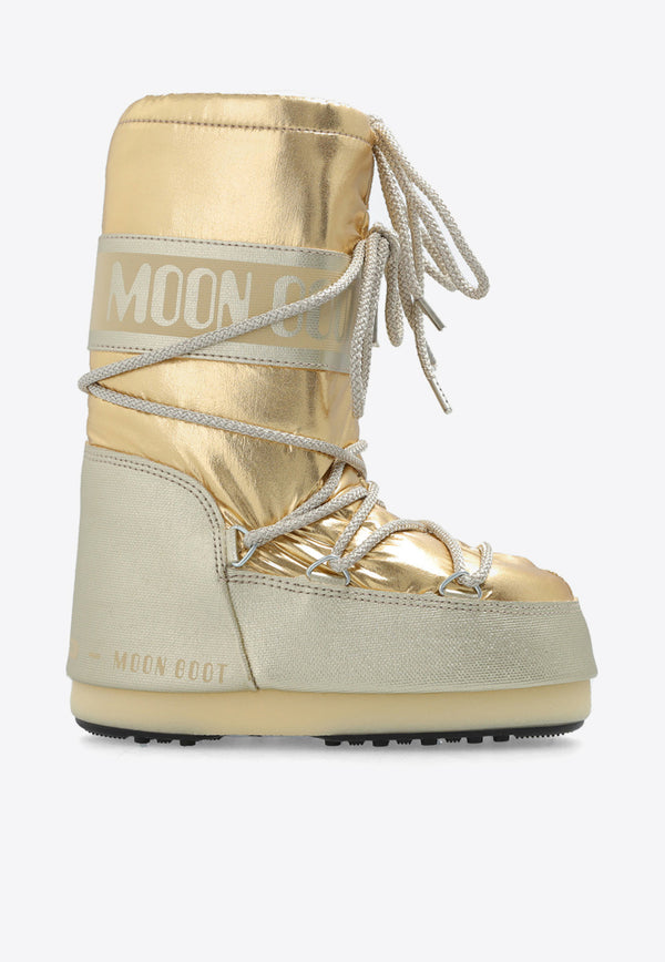 Moon Boot Kids Girls Icon Metallic Snow Boots Gold 140275 00-002K