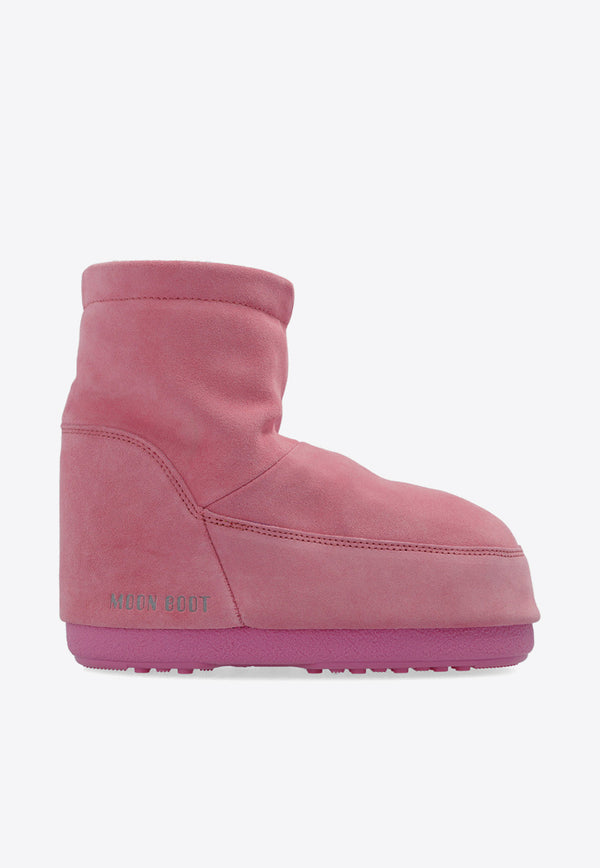Moon Boot Kids Girls No Lace Low Suede Boots Pink 140940 00-GUM K