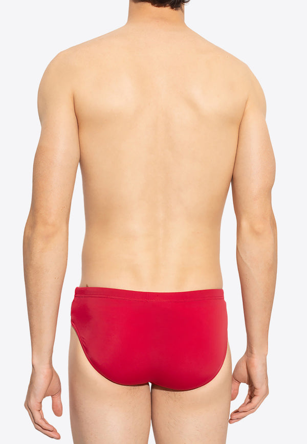 Emporio Armani Logo Patch Swimming Briefs Red 211722 2R416-02175