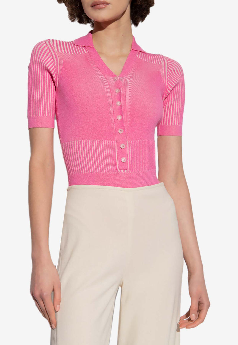 Jacquemus Yauco Knitted Bodysuit 211KN109 2040-430 Pink