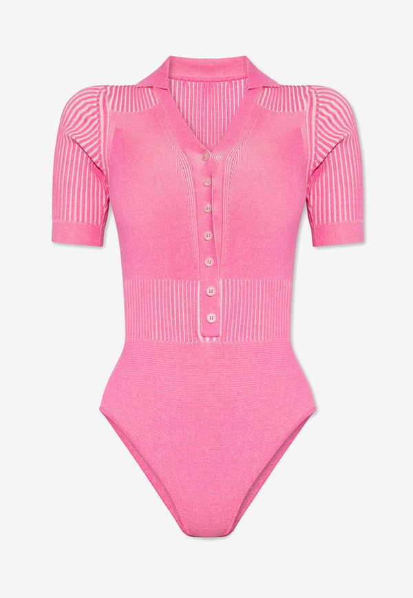 Jacquemus Yauco Knitted Bodysuit 211KN109 2040-430 Pink