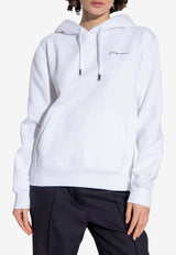 Jacquemus Logo Print Hooded Sweatshirt White 226JS310 2120 F-100