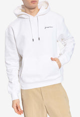 Jacquemus Le Sweatshirt Brodé Logo Hooded Sweatshirt White 226JS310 2120 M-100