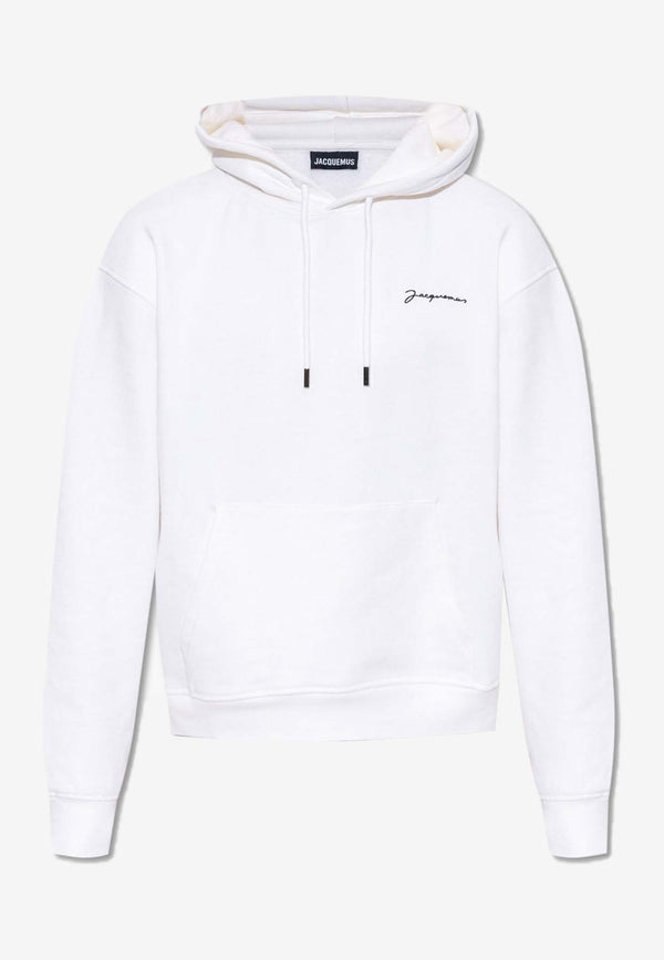 Jacquemus Le Sweatshirt Brodé Logo Hooded Sweatshirt White 226JS310 2120 M-100
