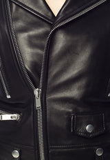 Saint Laurent Leather Biker Jacket 481862 Y5YA2-1000