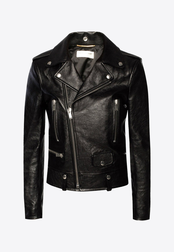 Saint Laurent Leather Biker Jacket 481862 YC2NI-1000