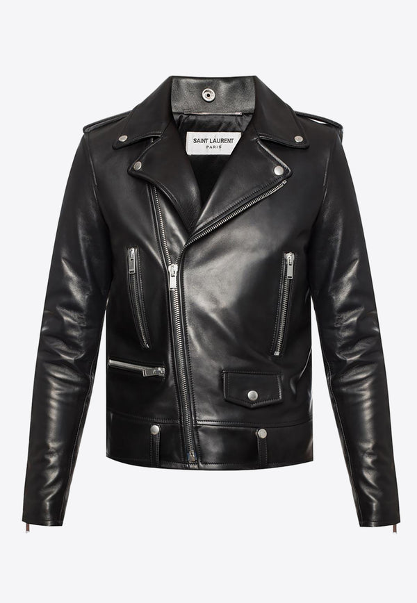 Saint Laurent Biker Leather Jacket 484284 Y5YA2-1000 Black