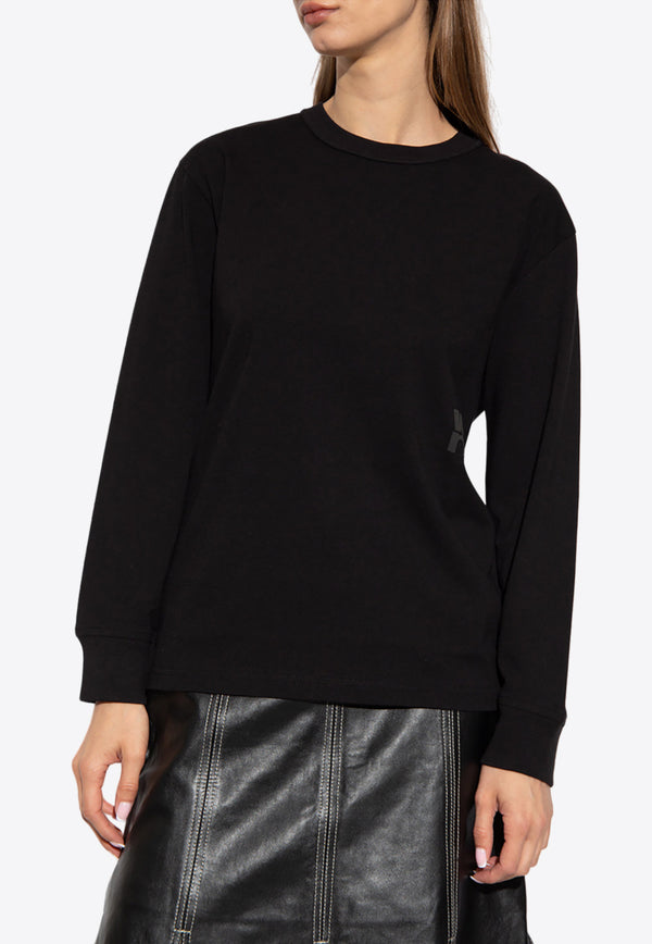 Alexander Wang Puff Logo Crewneck Sweatshirt Black 4CC3221356 0-001