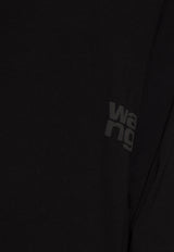 Alexander Wang Puff Logo Crewneck Sweatshirt Black 4CC3221356 0-001